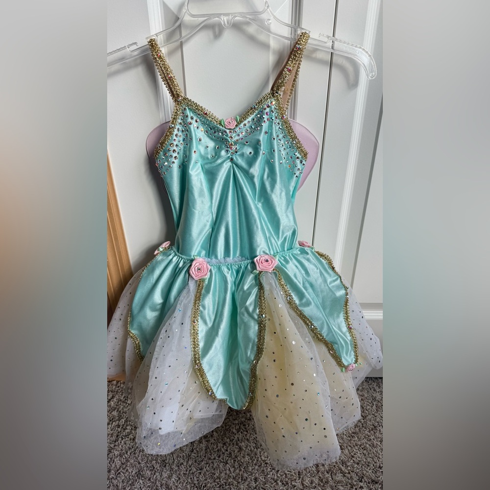 Ballet tutu Curtain Call costume Swarovski Crystals fairy girls Size 10C Cosplay